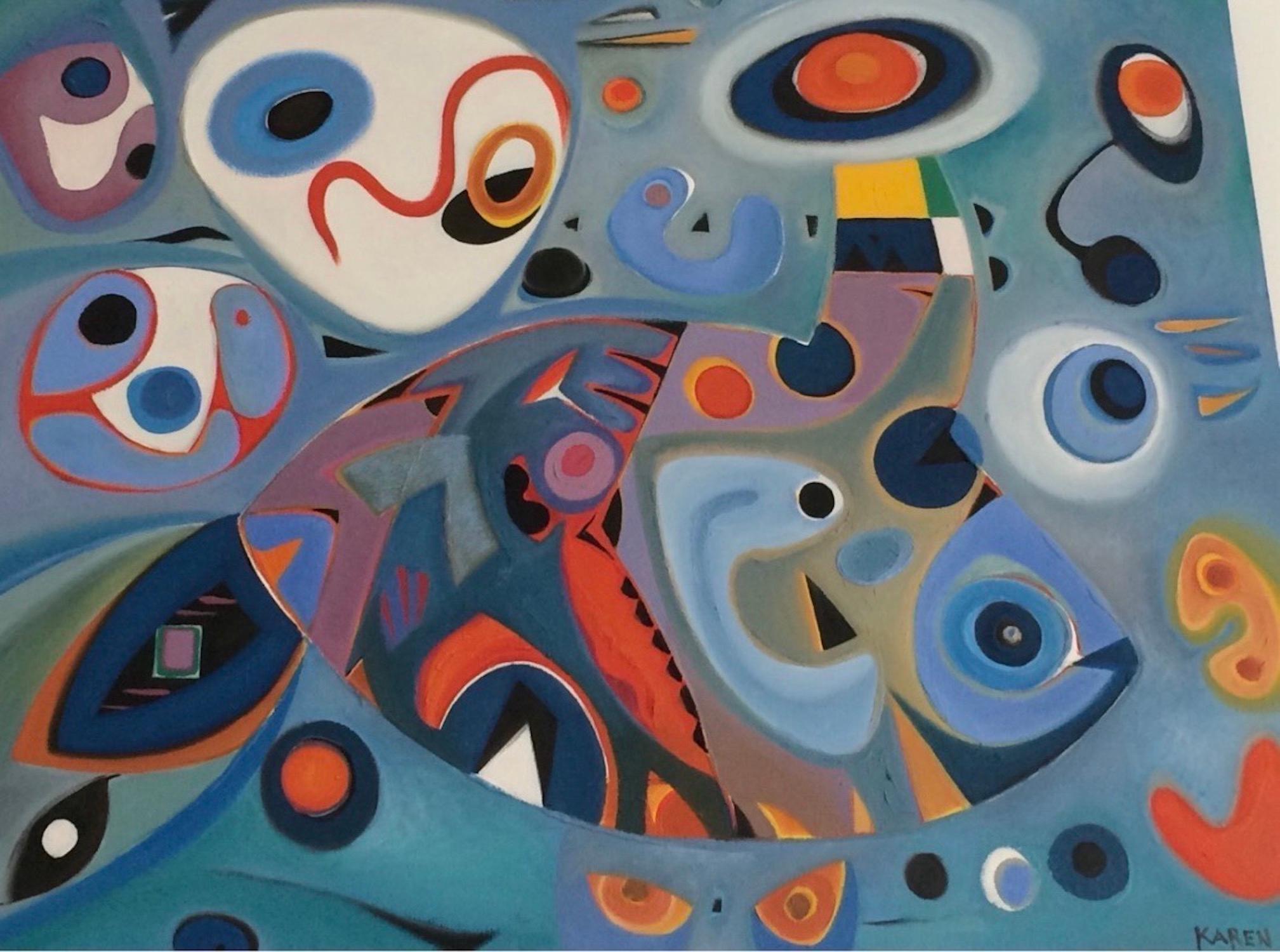 Ocean Abstract Contemporary Art Avant- Garde Original Oil Painting