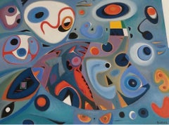 Ocean Abstract Contemporary Art Avant- Garde Original Oil Painting