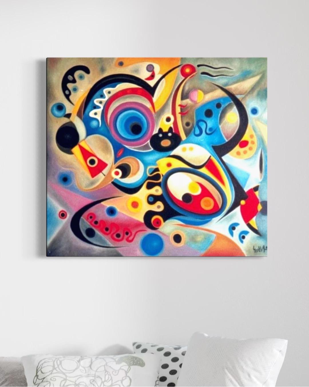 Ocean Contemporary Art Avant- Garde Original Painting Ready to Hang For Sale 1