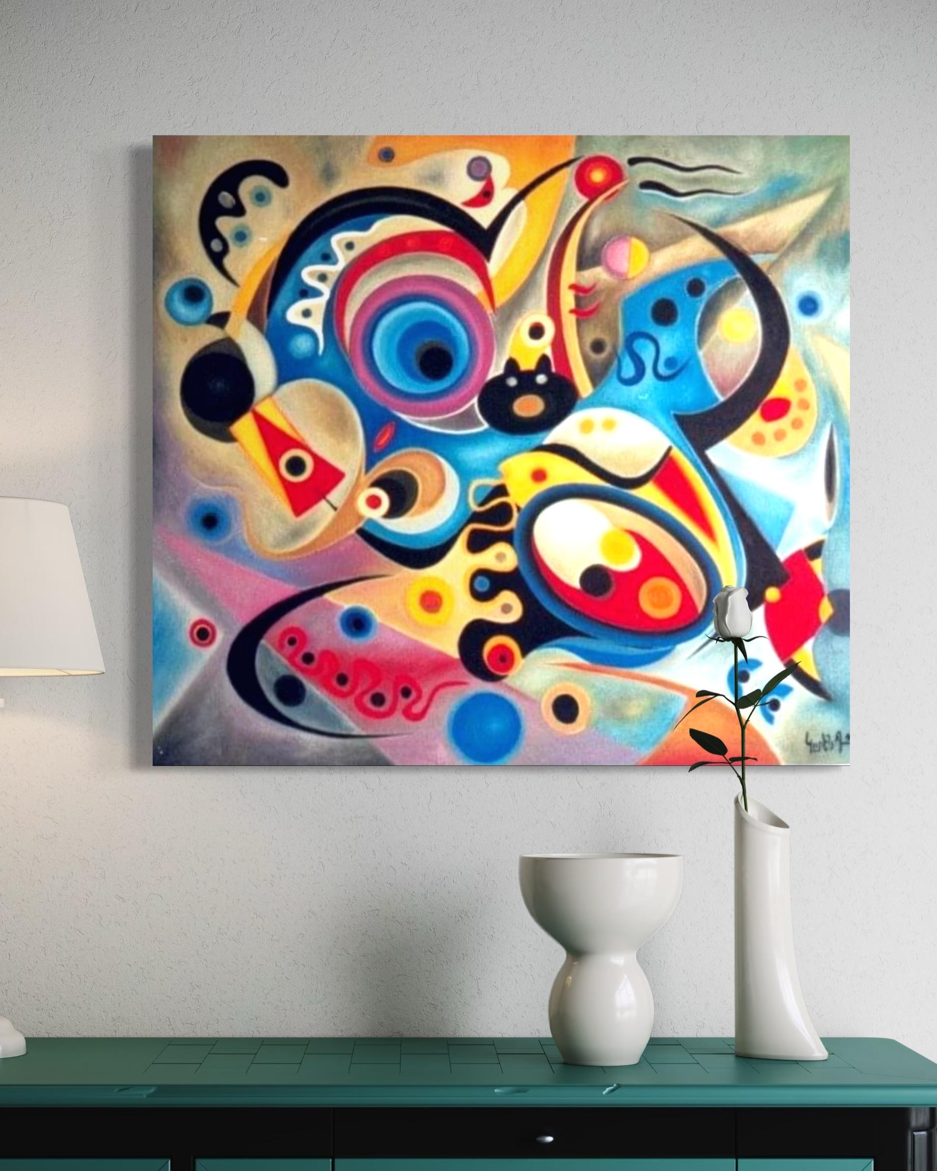 Ocean Contemporary Art Avant- Garde Original Painting Ready to Hang For Sale 2