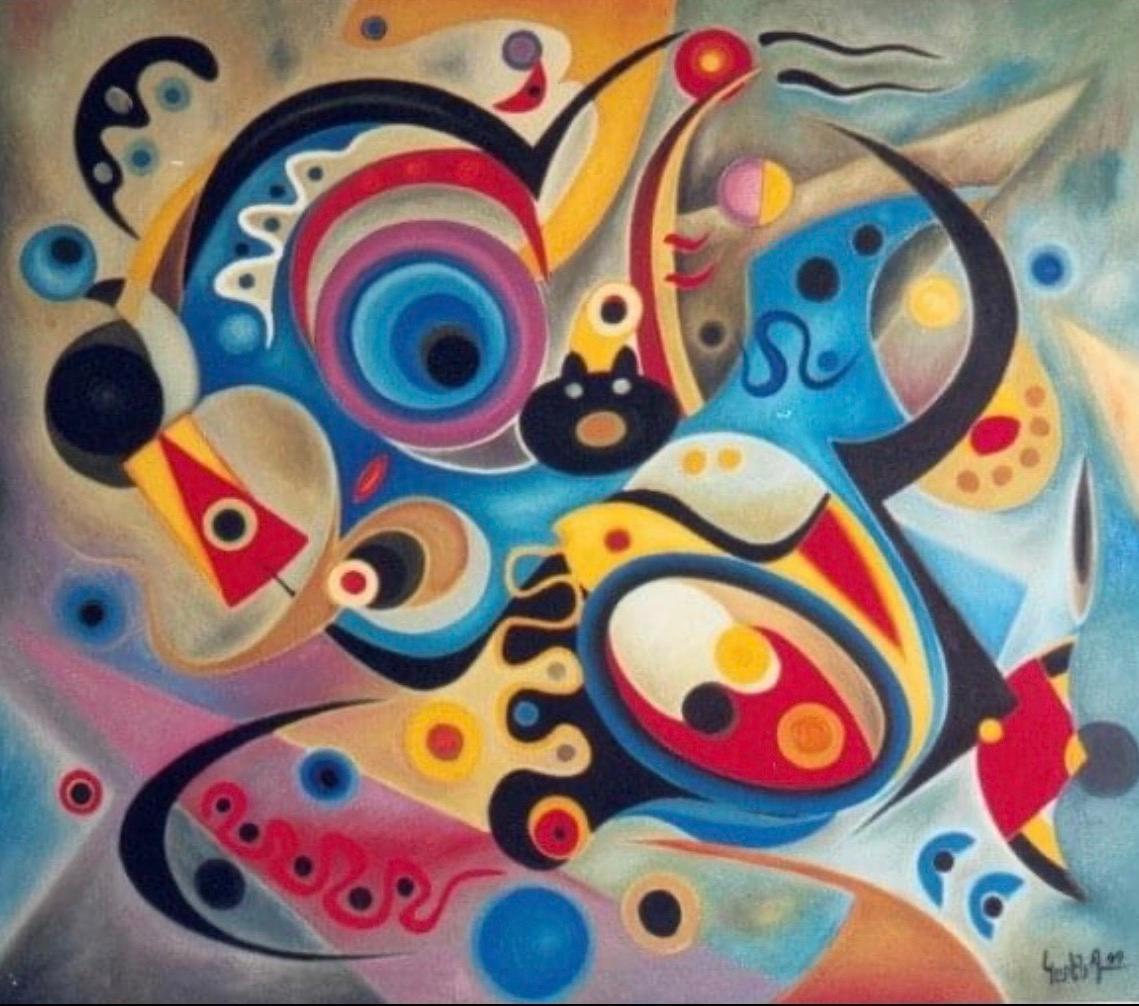 Ocean Contemporary Art Avant Garde Originalgemälde Aufhängefertig