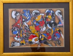 Performance Abstract Contemporary Art Avant- Garde Original Oil Painting