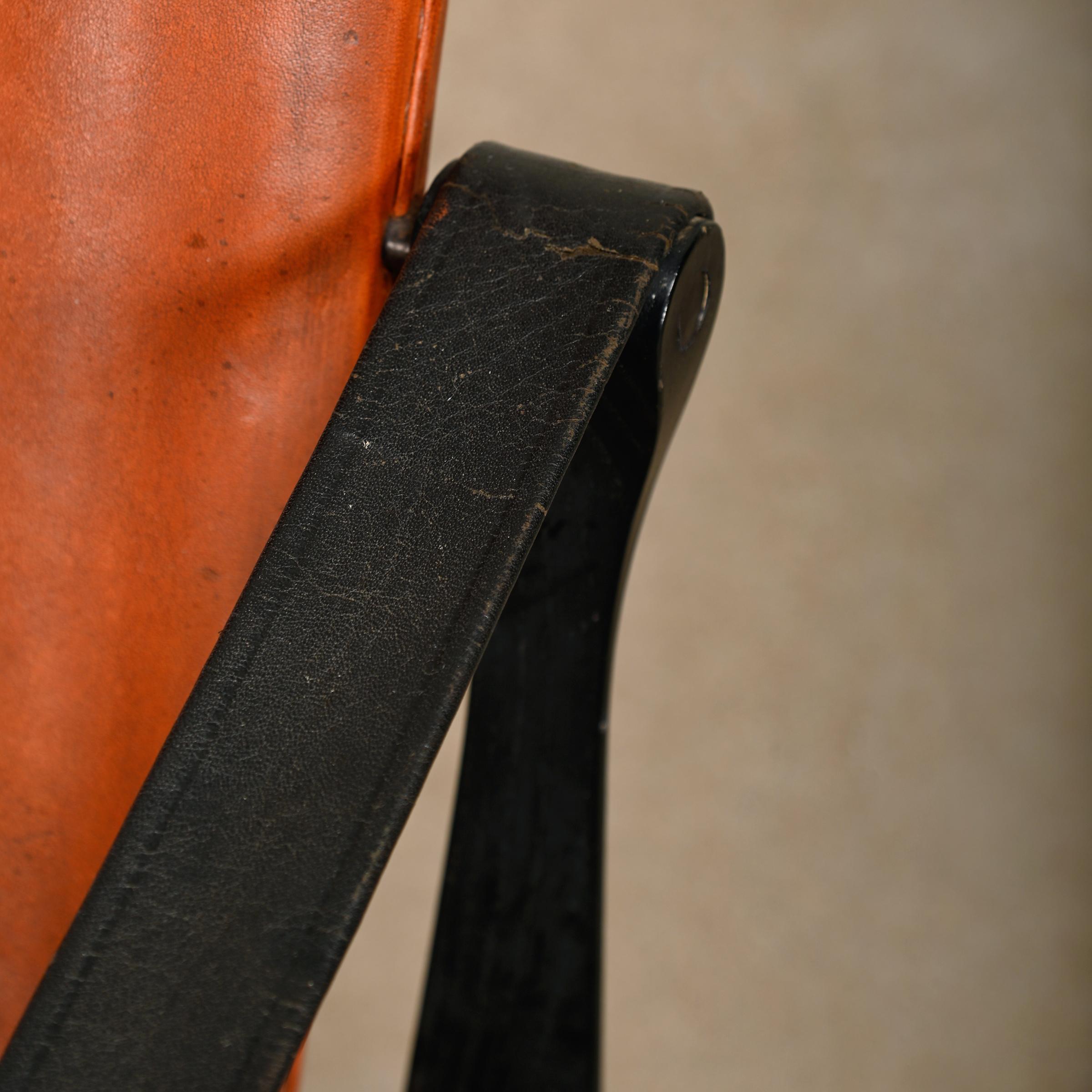 Karen & Ebbe Clemmensen Safari Chair in leather for Fritz Hansen, Denmark 4