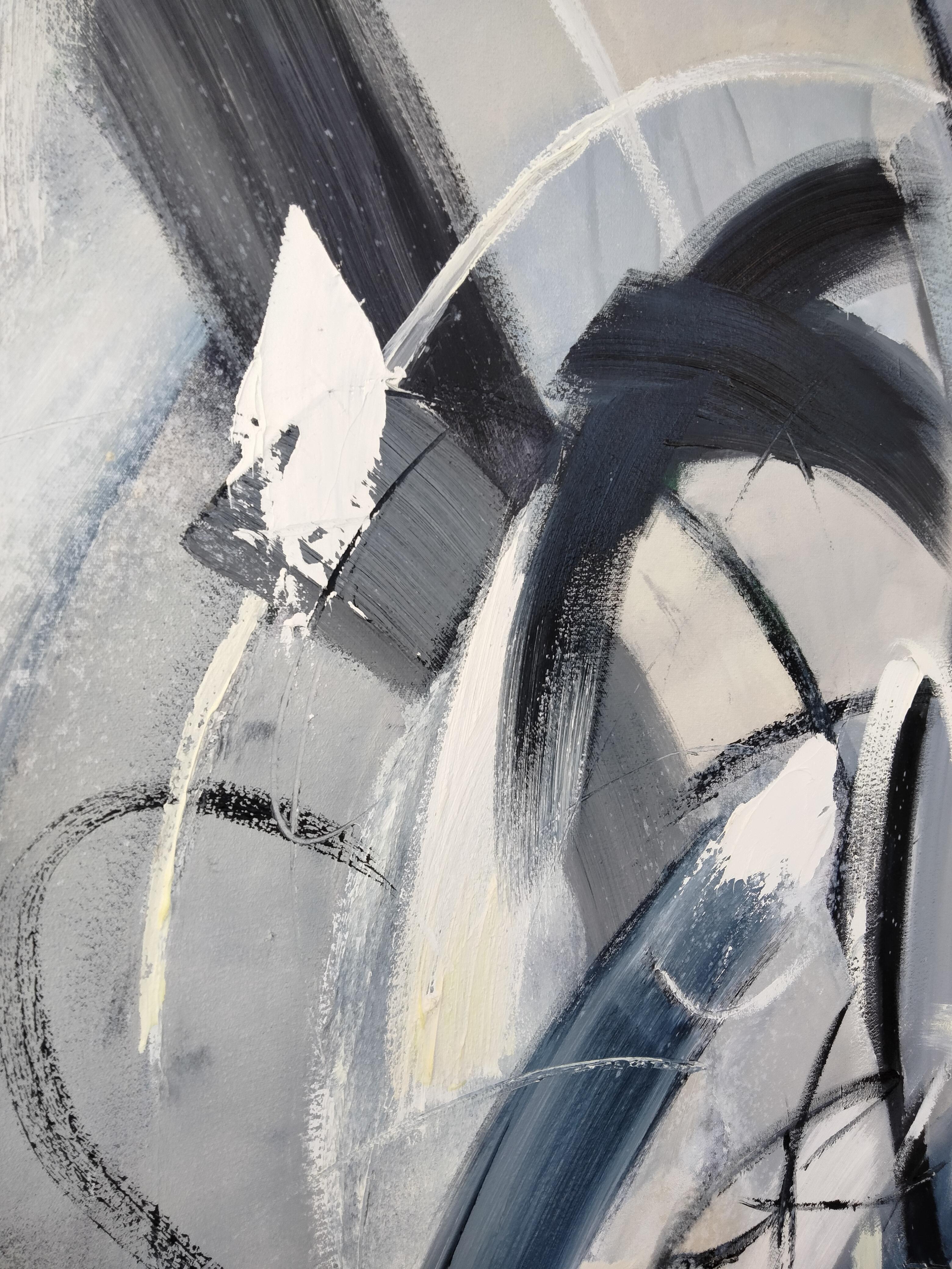 AGII (Beige), Abstract Painting, von Karen Folgner