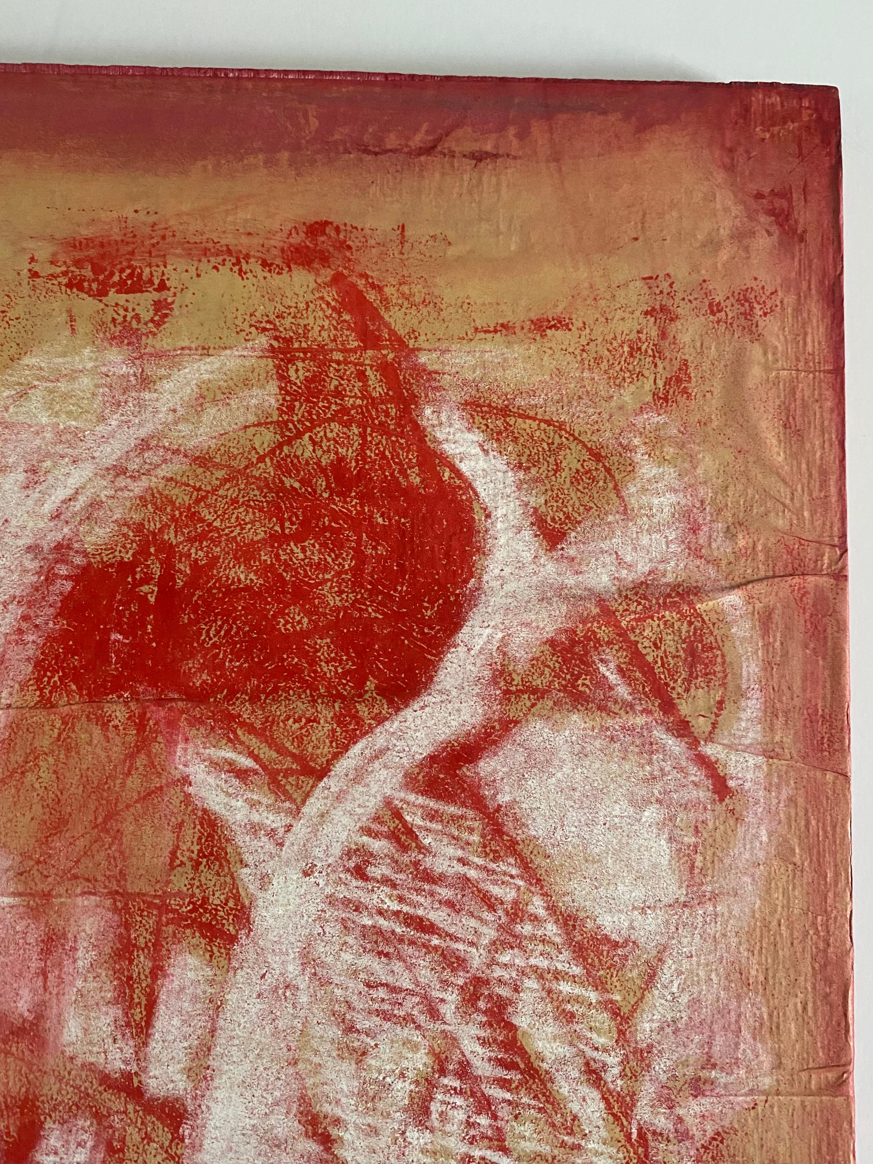 Karen Gibbings
Platz, 2007
Monoprint, Kreide auf Papier, auf Holz montiert 
Maße: 19 x 17 Zoll
48.26 × 43.18 cm
Verso vom Künstler signiert.

Karen Gibbons ist eine in New York lebende Künstlerin. Ihre Arbeiten waren in zahlreichen