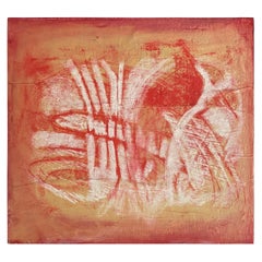 Karen Gibbings, Place, 2007, Monoprint, Chalk on Paper, Mouned on Wood