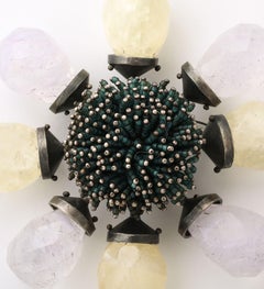 Karen Gilbert Sterling and Rock Crystal Brooch