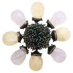 Karen Gilbert Sterling and Rock Crystal Brooch