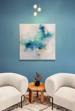 Fusion bleue VI, peinture, acrylique sur toile