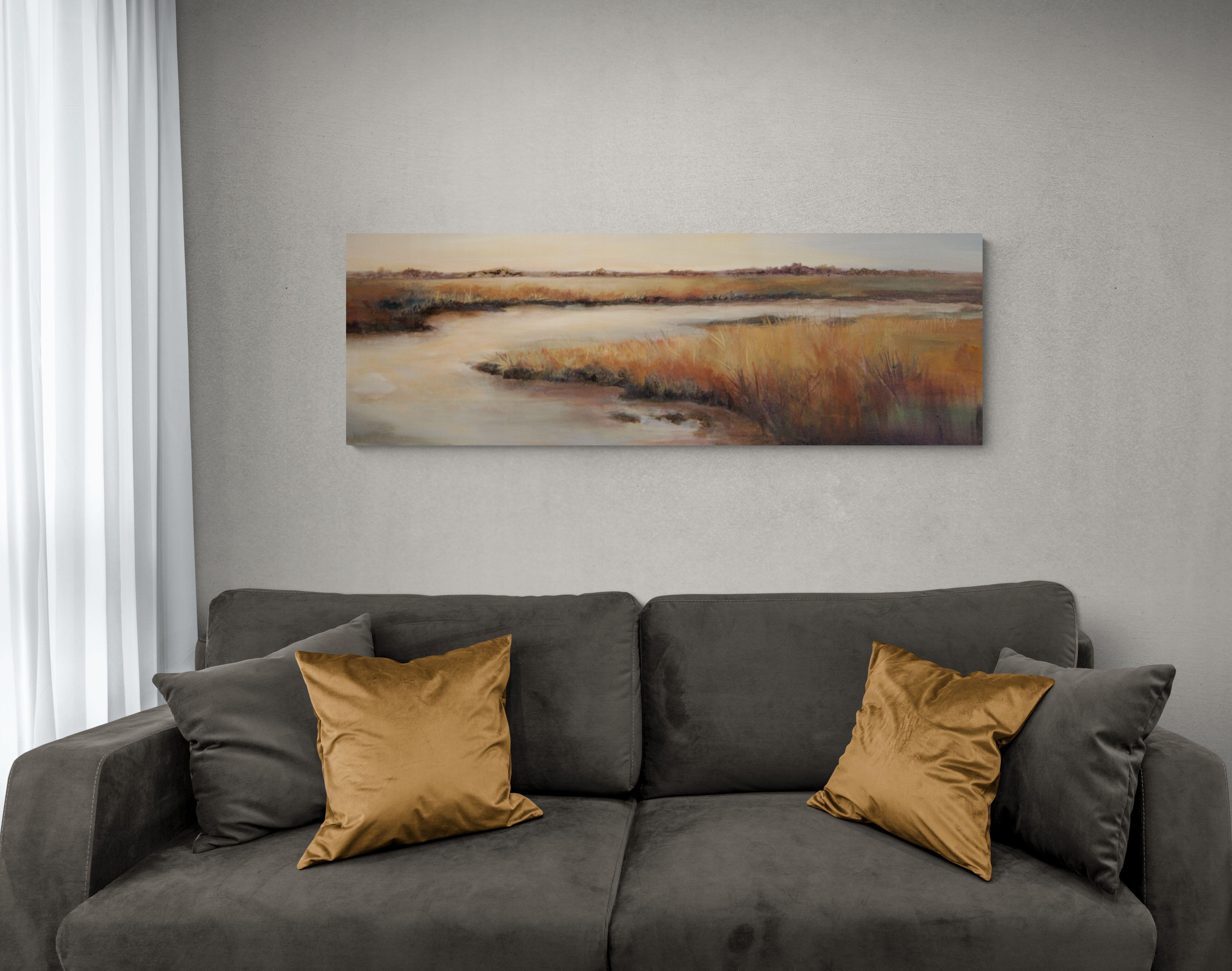La fine del giorno, Pittura, Acrilico su tela - Painting Impressionismo di Karen Hale