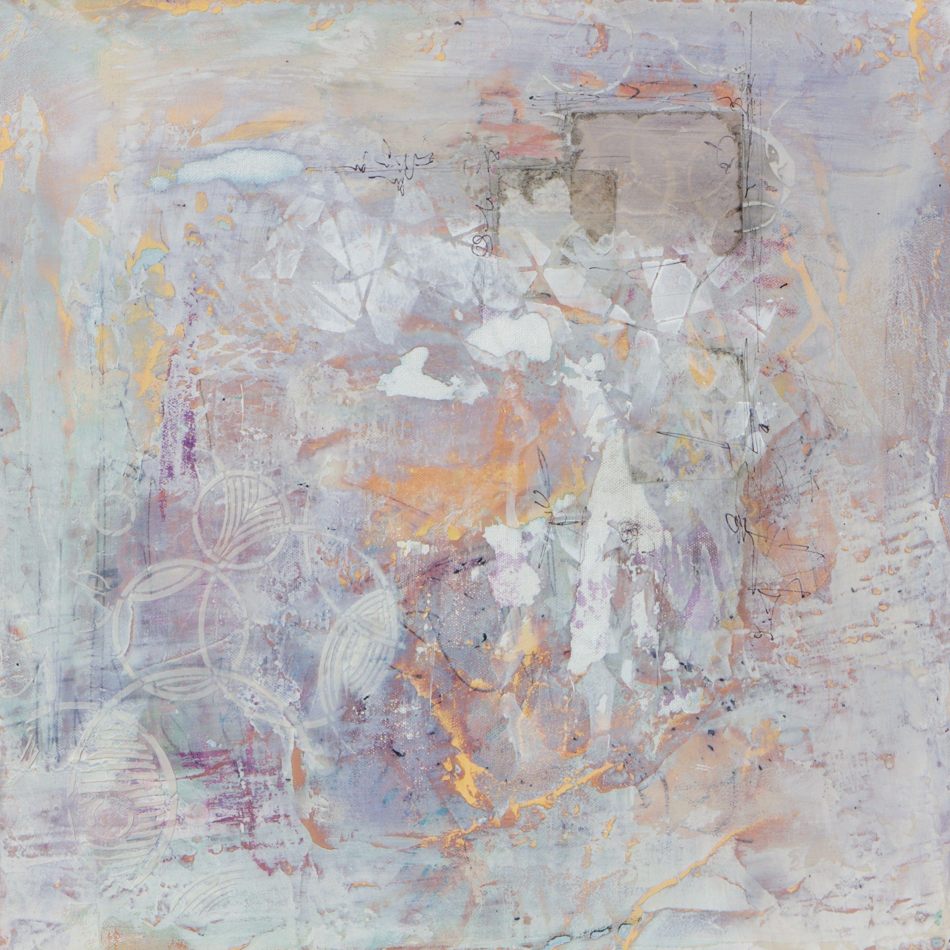 Abstract Painting de Karen Hale - Reliquia del pasado II, Pintura, Acrílico sobre lienzo