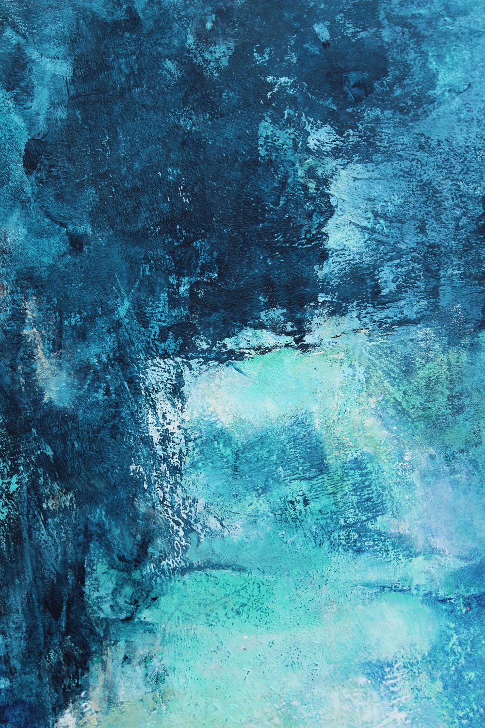 A Space, uno spazio senza tempo - Abstract Painting Blu di Karen Hansen