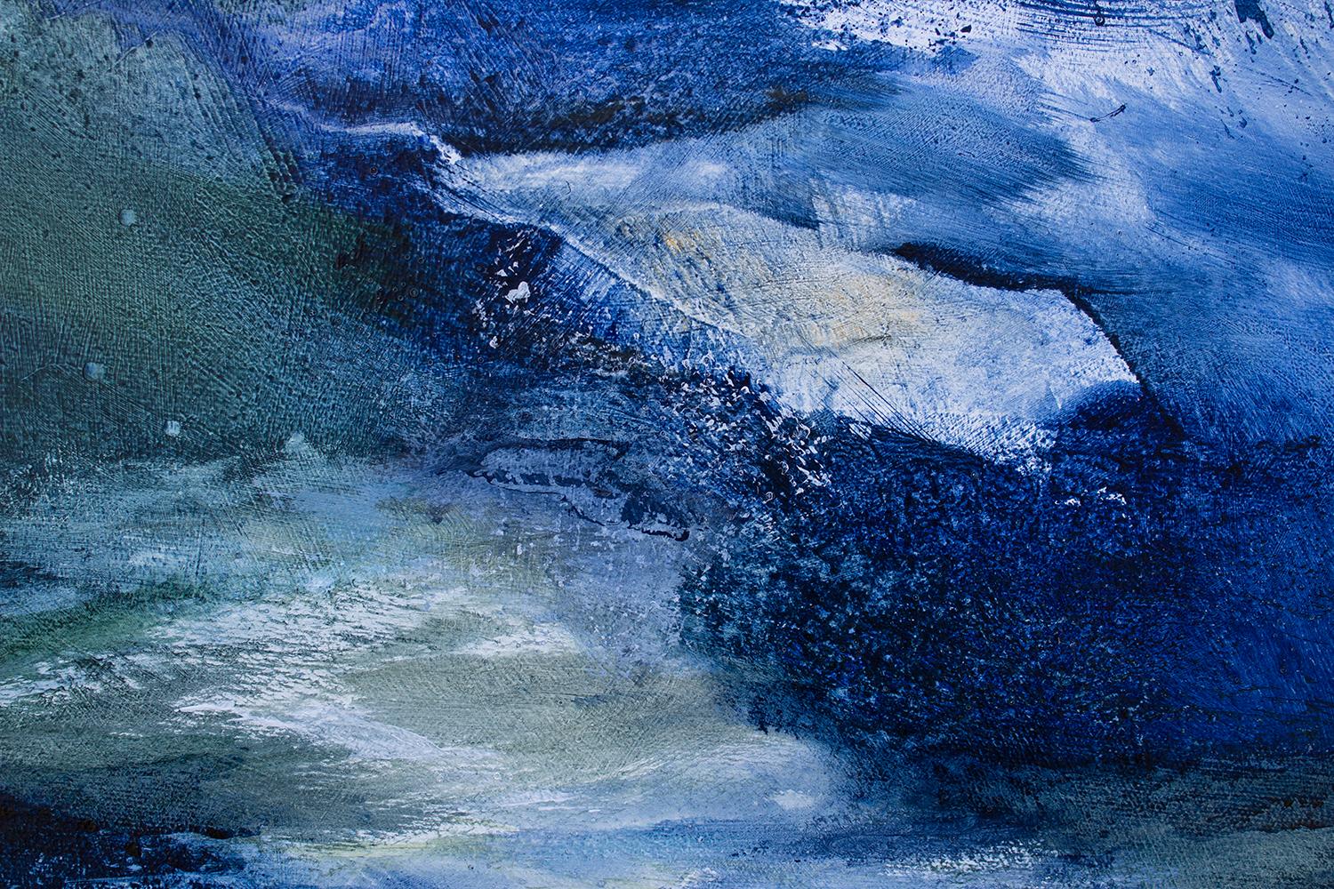 <p>Artist Comments<br>Artist Karen Hansen envisions an abstract seascape of raging waves crashing into each other. She paints experiences reminiscent of nature for her tantalizing Forest Bathing series. Throughout the process, Karen responds to what