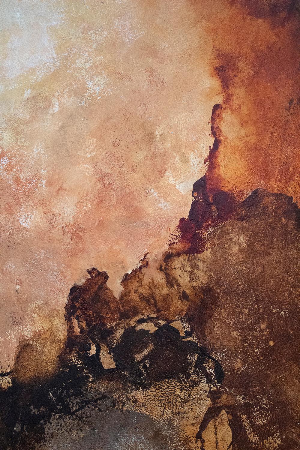 Aftermath, Pittura astratta - Abstract Painting Marrone di Karen Hansen