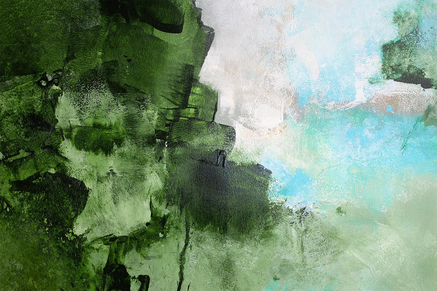 Cerere, Pittura astratta - Landscape Painting Grigio di Karen Hansen