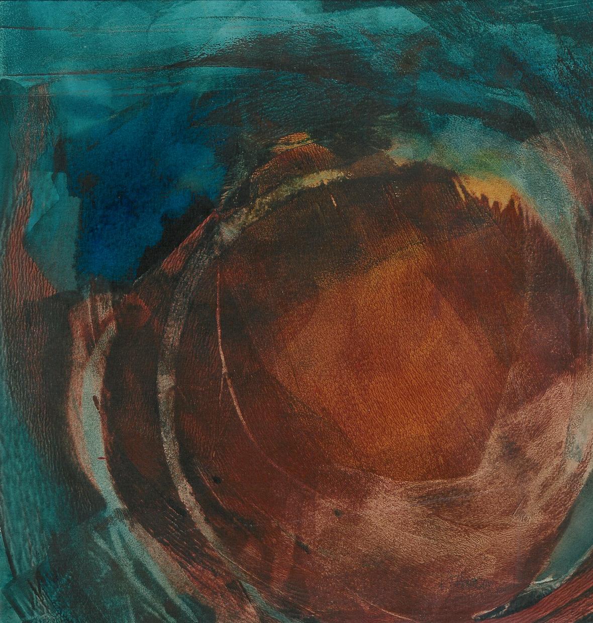 Concentricity, Malerei, Acryl auf Aquarellpapier
