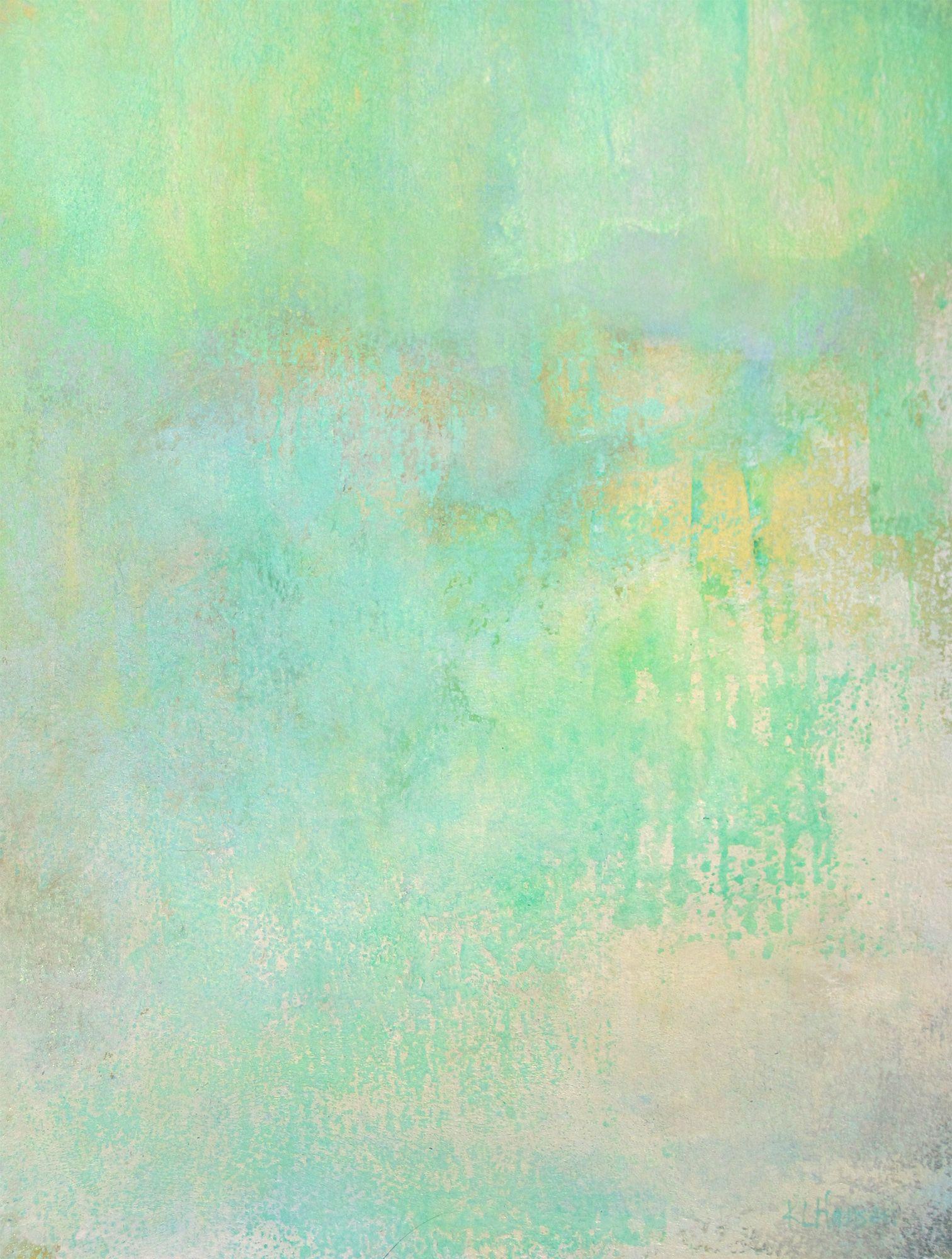 Abstract Painting de Karen Hansen - Respira, Pintura, Acrílico sobre papel de acuarela