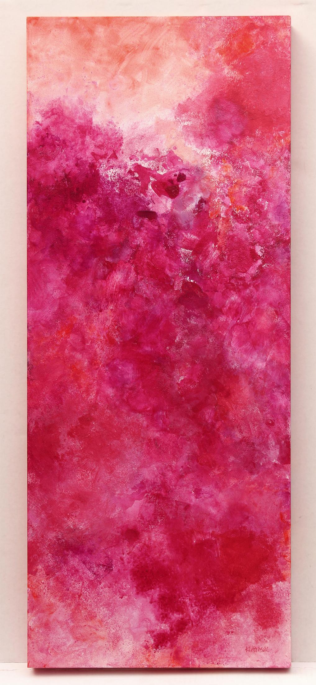 Kiss & Tell, Pittura astratta - Painting Astratto di Karen Hansen