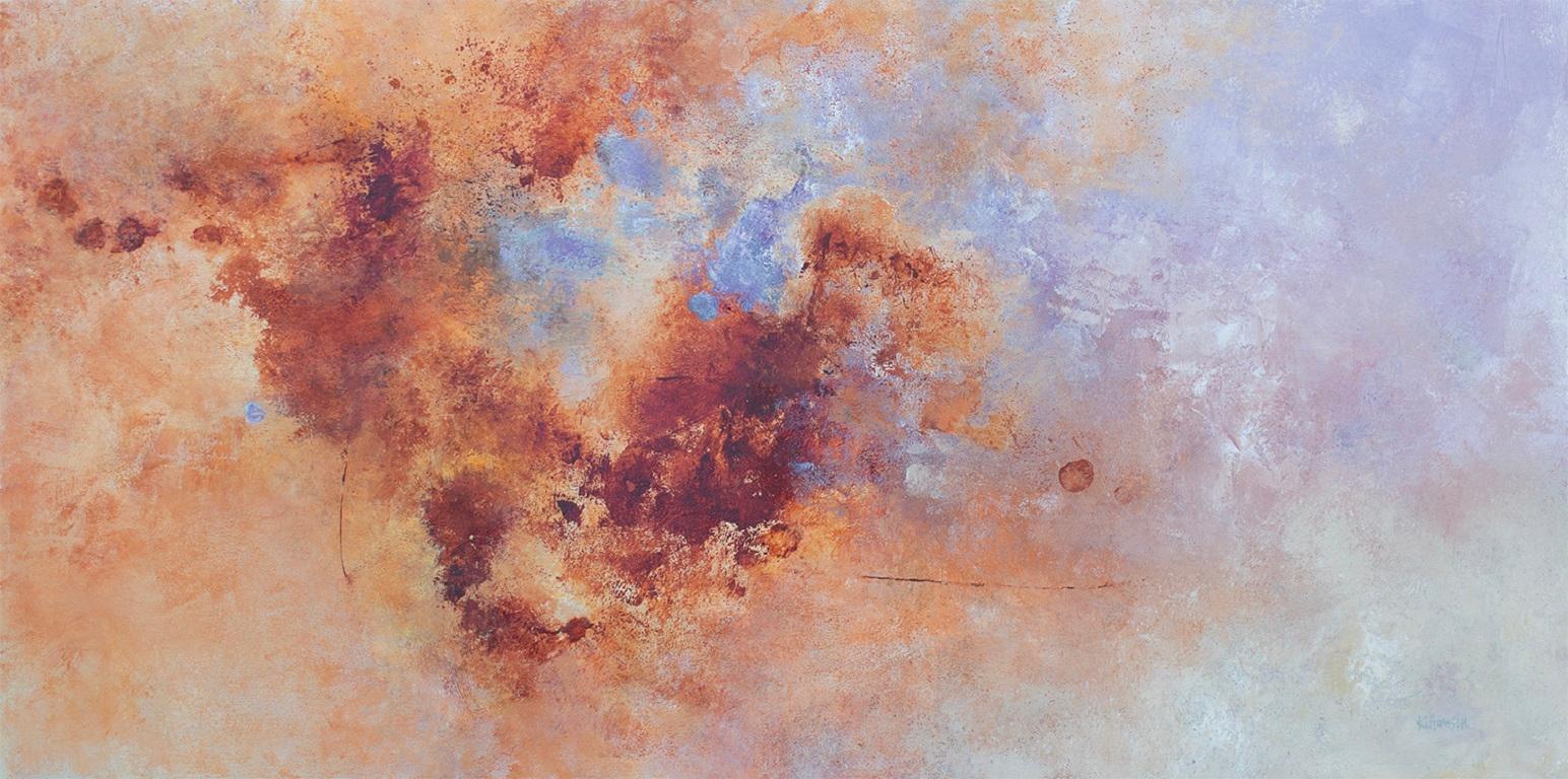Abstract Painting Karen Hansen - Comme les oiseaux éparpillés, peinture abstraite