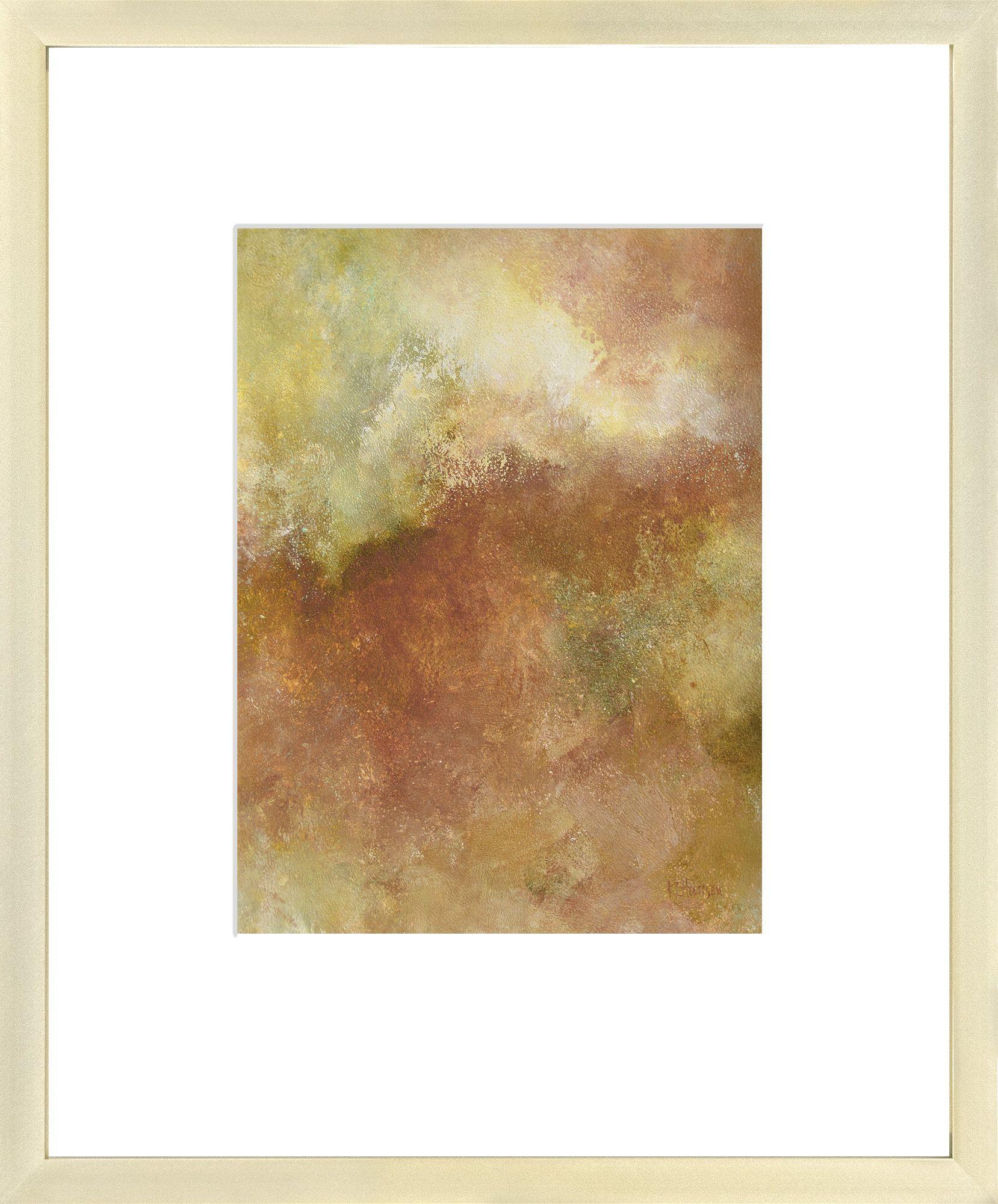 OnThat Summer Day, Painting, Acrylic on Paper - Brown Abstract Painting by Karen Hansen