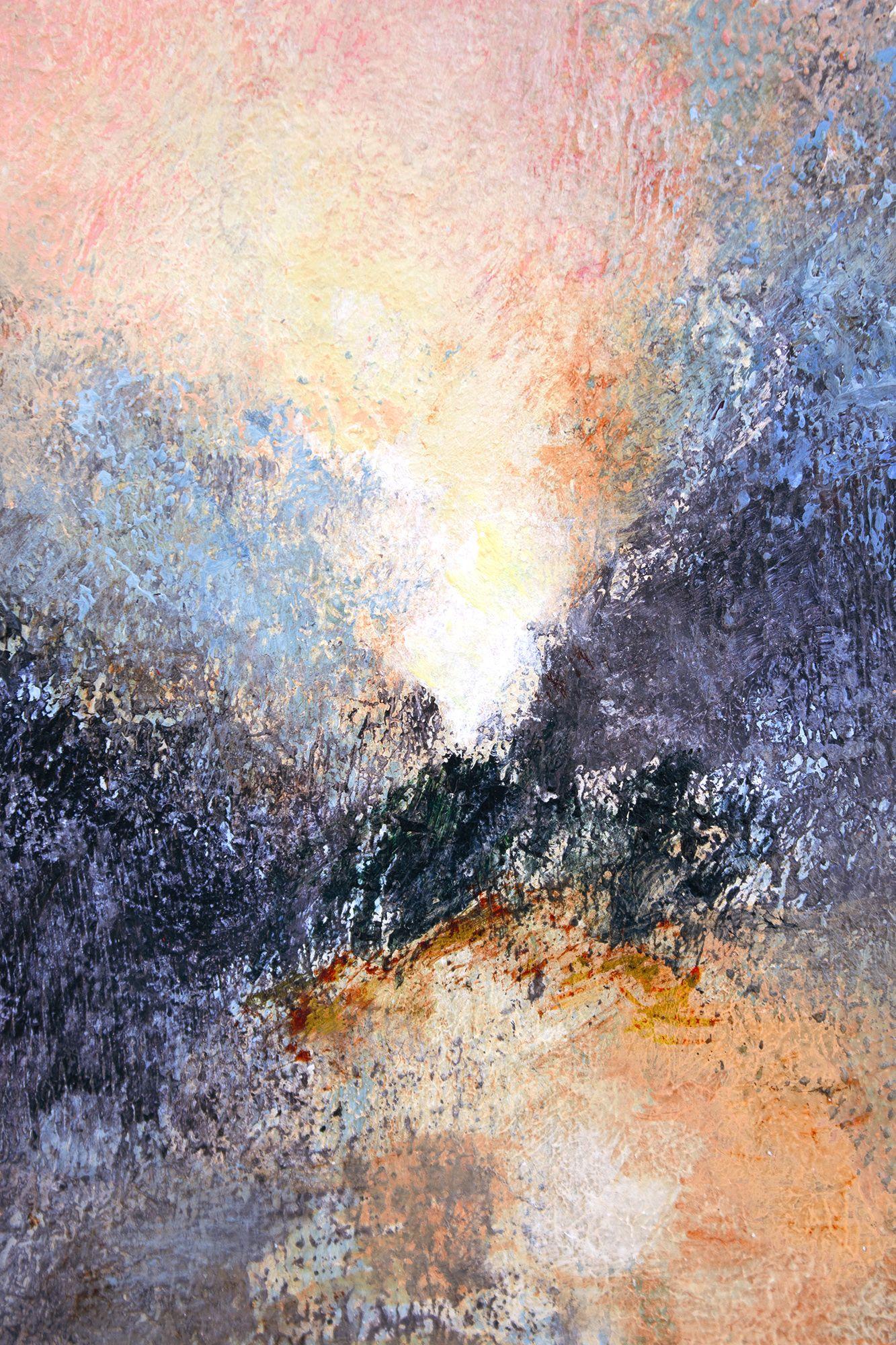 Peace, 5 heures, peinture, acrylique sur panneau de bois - Painting de Karen Hansen