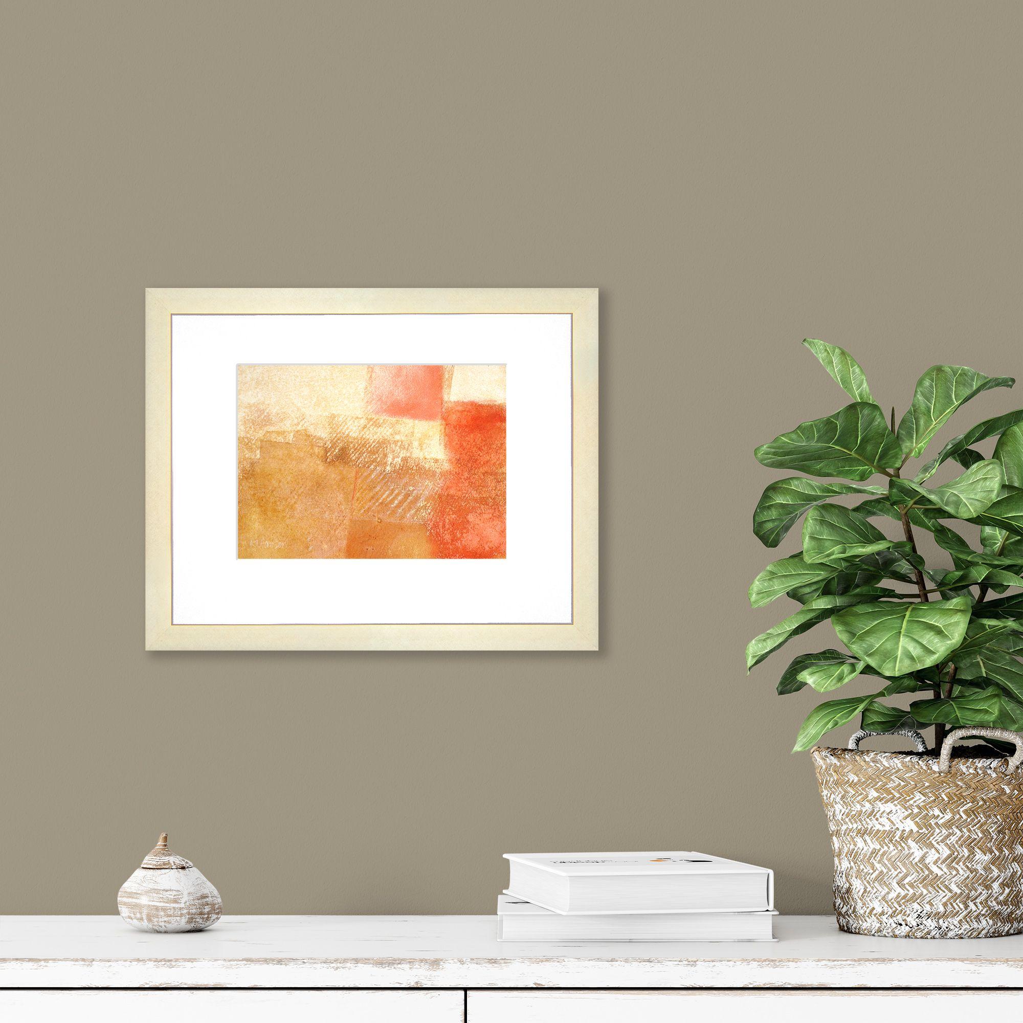 Playing Favorites, Painting, Acrylic on Paper - Beige Abstract Painting by Karen Hansen