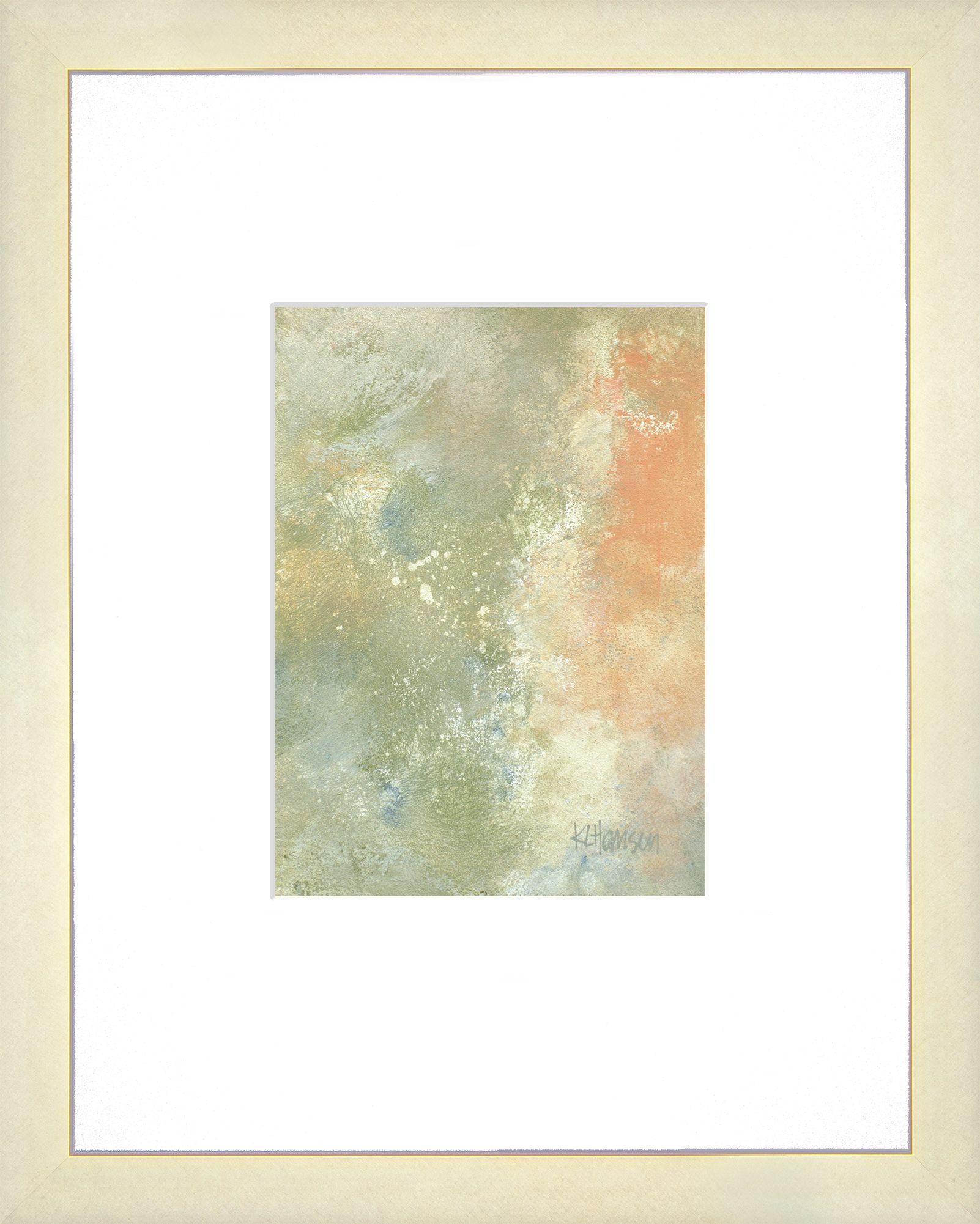 Serendipity, Painting, Acrylic on Watercolor Paper - Beige Abstract Painting by Karen Hansen