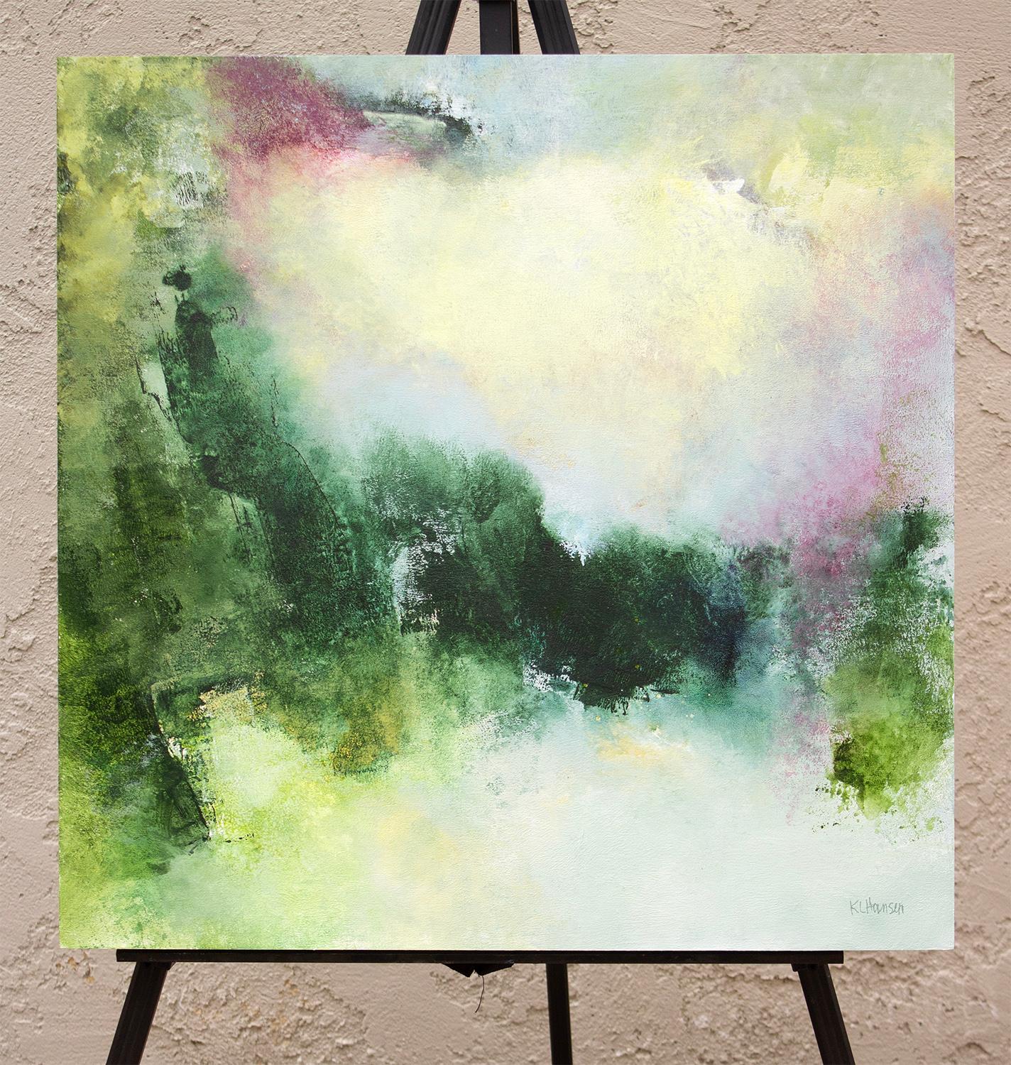 Terra Incognito, Abstrakte Malerei (Beige), Abstract Painting, von Karen Hansen