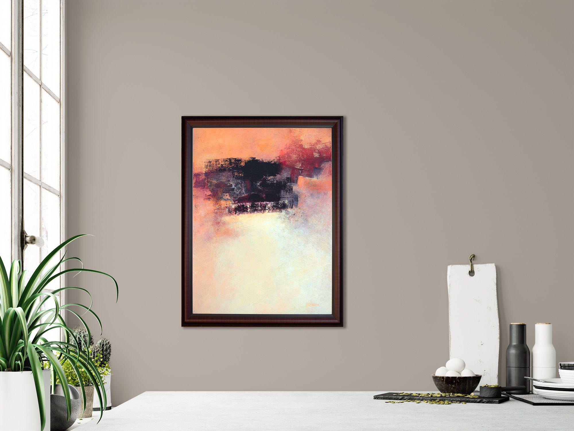 Wabi Sabi, Painting, Acrylic on Canvas - Beige Abstract Painting by Karen Hansen