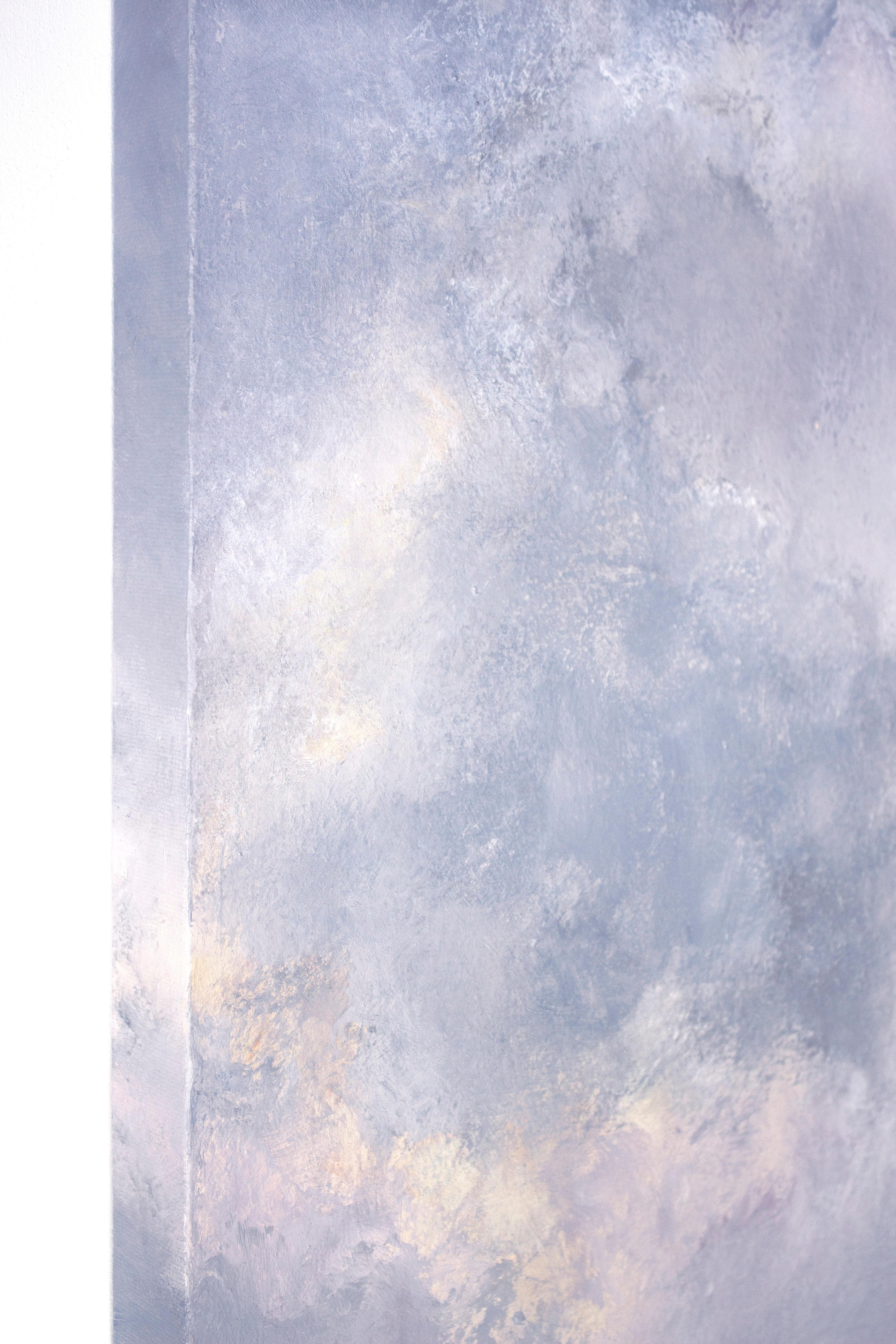 <p>Artist Comments<br>Artist Karen Hansen displays a soothing abstract capturing the moment the sun radiates glorious hues in the sky. A fanciful representation of her endless fascination with clouds. She paints dreamy lilacs in a colorful display