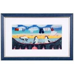 Karen Hoepting  Colorful Acrylic Titled "Shallow Water"
