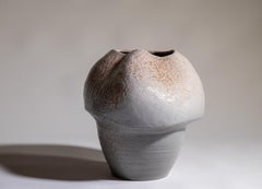 Karen Karnes (1925-2016) Vase biomorphique Grès émaillé Signé Chopmark