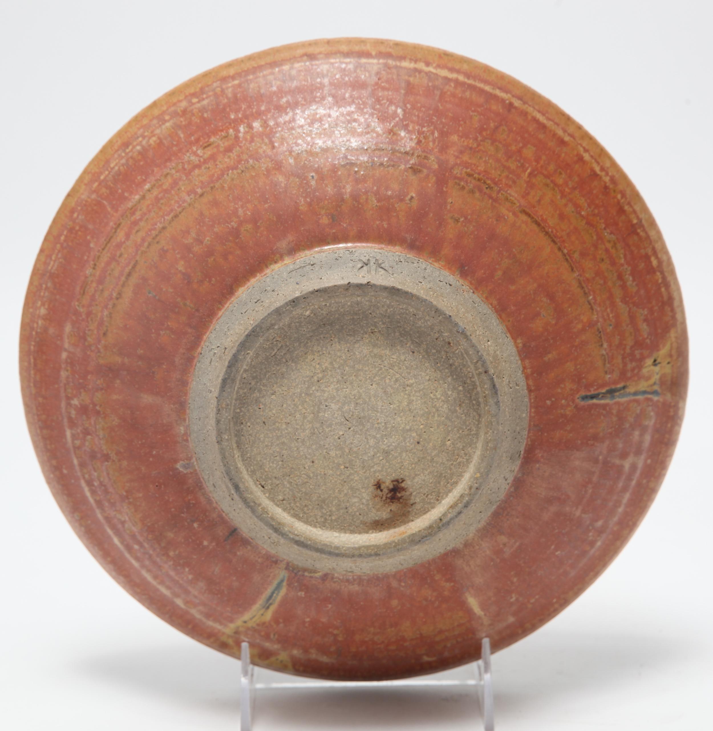 Karen Karnes Mid-Century Modern Stoneware Art Pottery Footed Bowl 2
