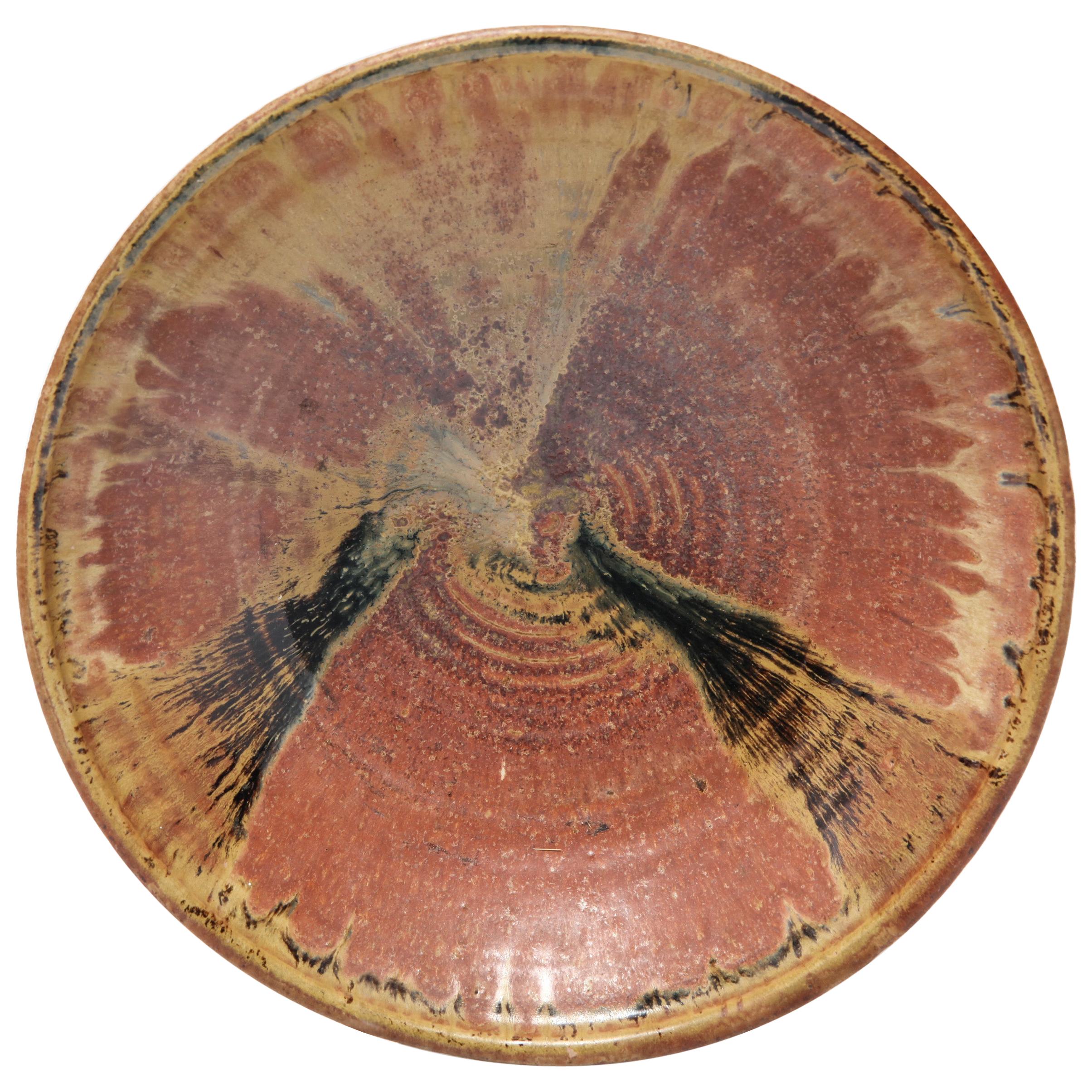 Karen Karnes Mid-Century Modern Stoneware Art Pottery Footed Bowl