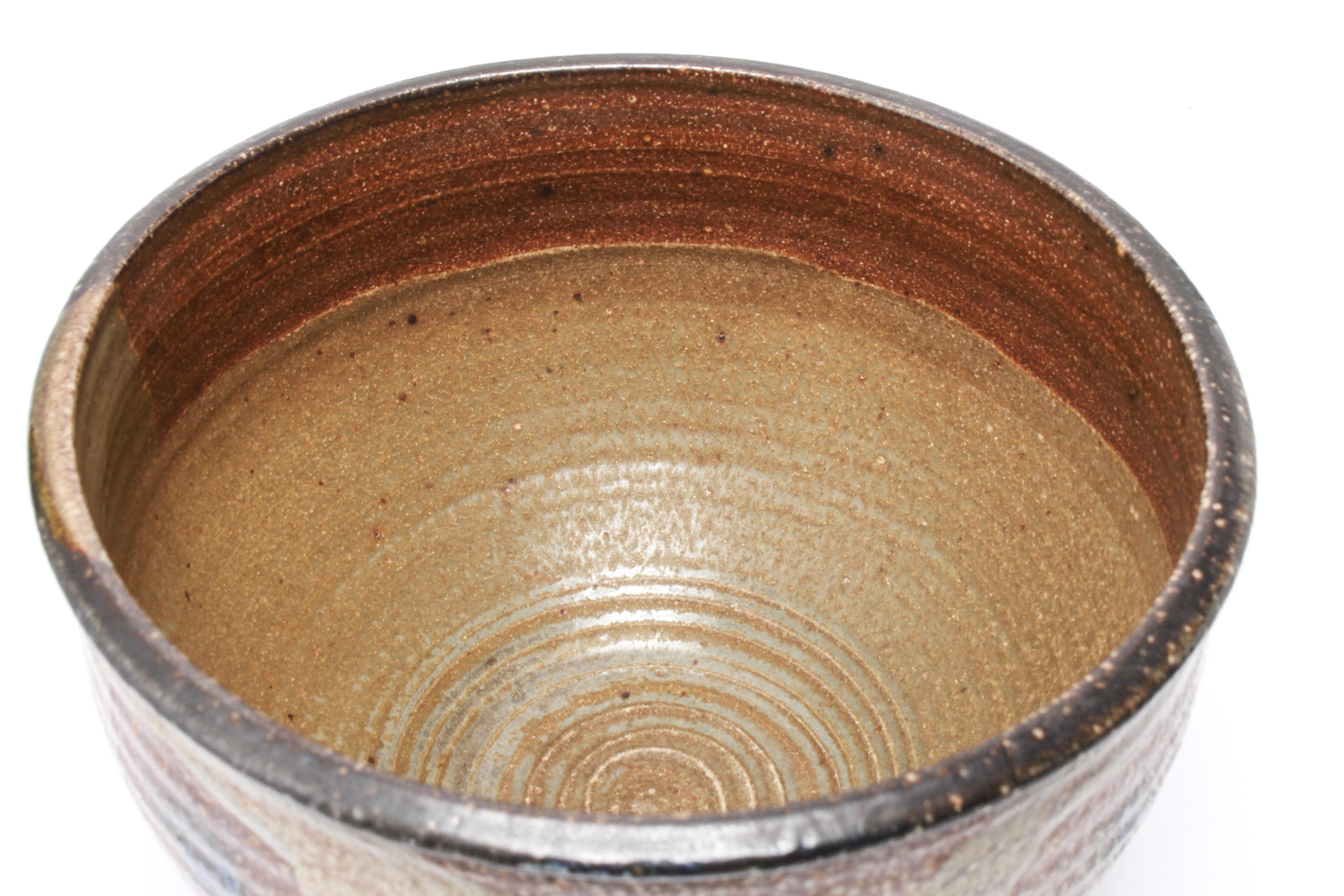 American Karen Karnes Mid-Century Modern Stoneware Art Pottery Large Bowl
