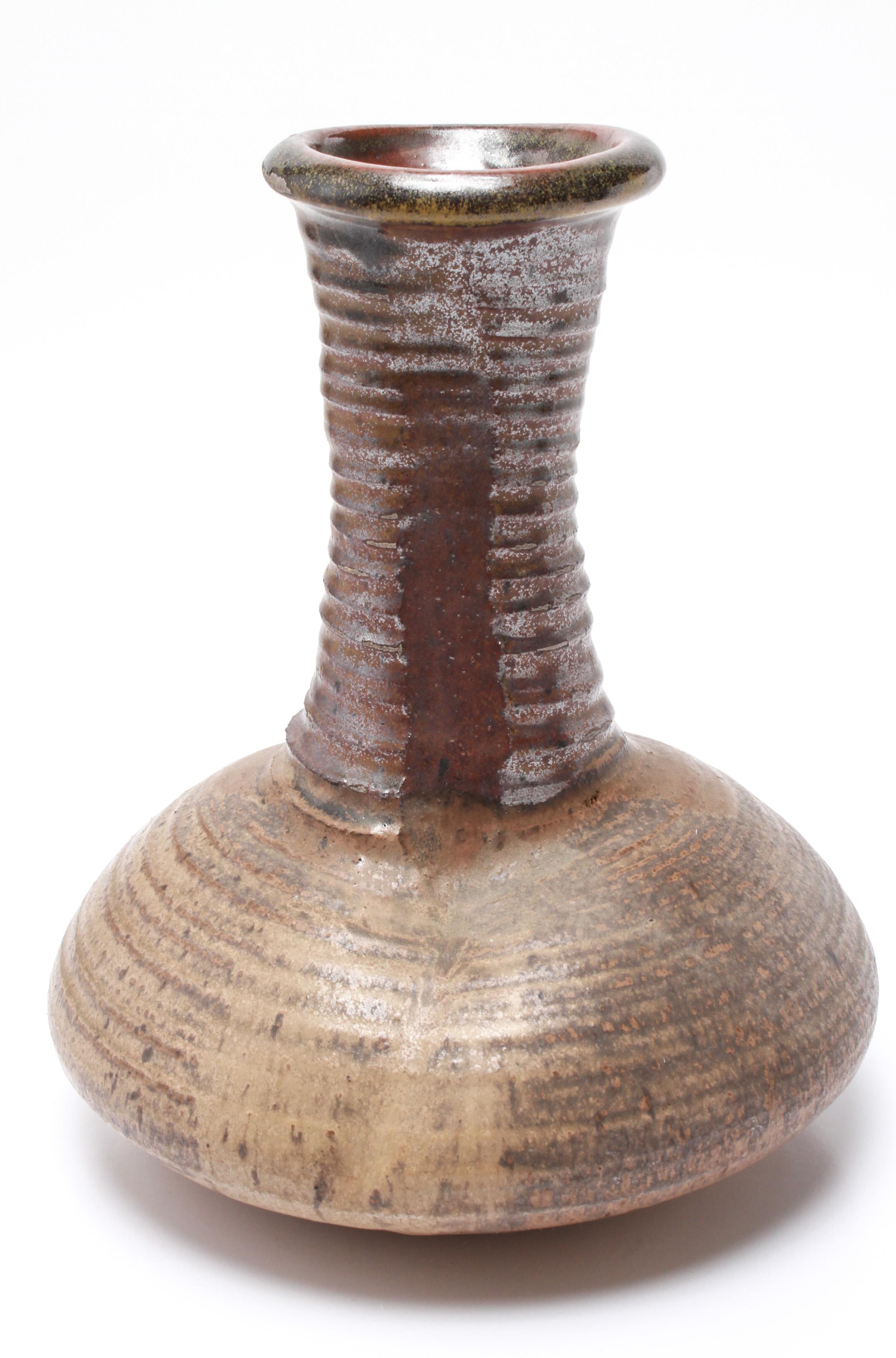 American Karen Karnes Mid-Century Modern Stoneware Art Pottery Large Vase