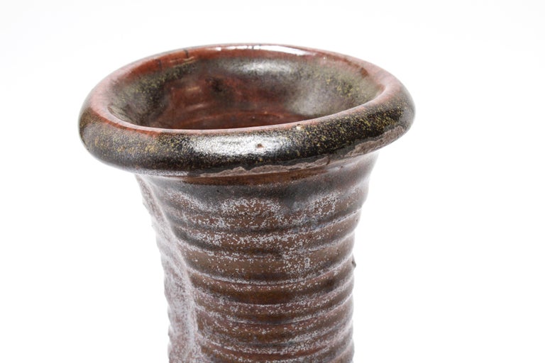 20th Century Karen Karnes Mid-Century Modern Stoneware Art Pottery Large Vase For Sale
