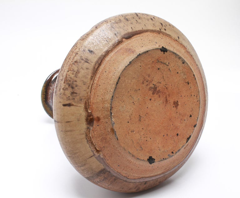 Karen Karnes Mid-Century Modern Stoneware Art Pottery Large Vase For Sale 2