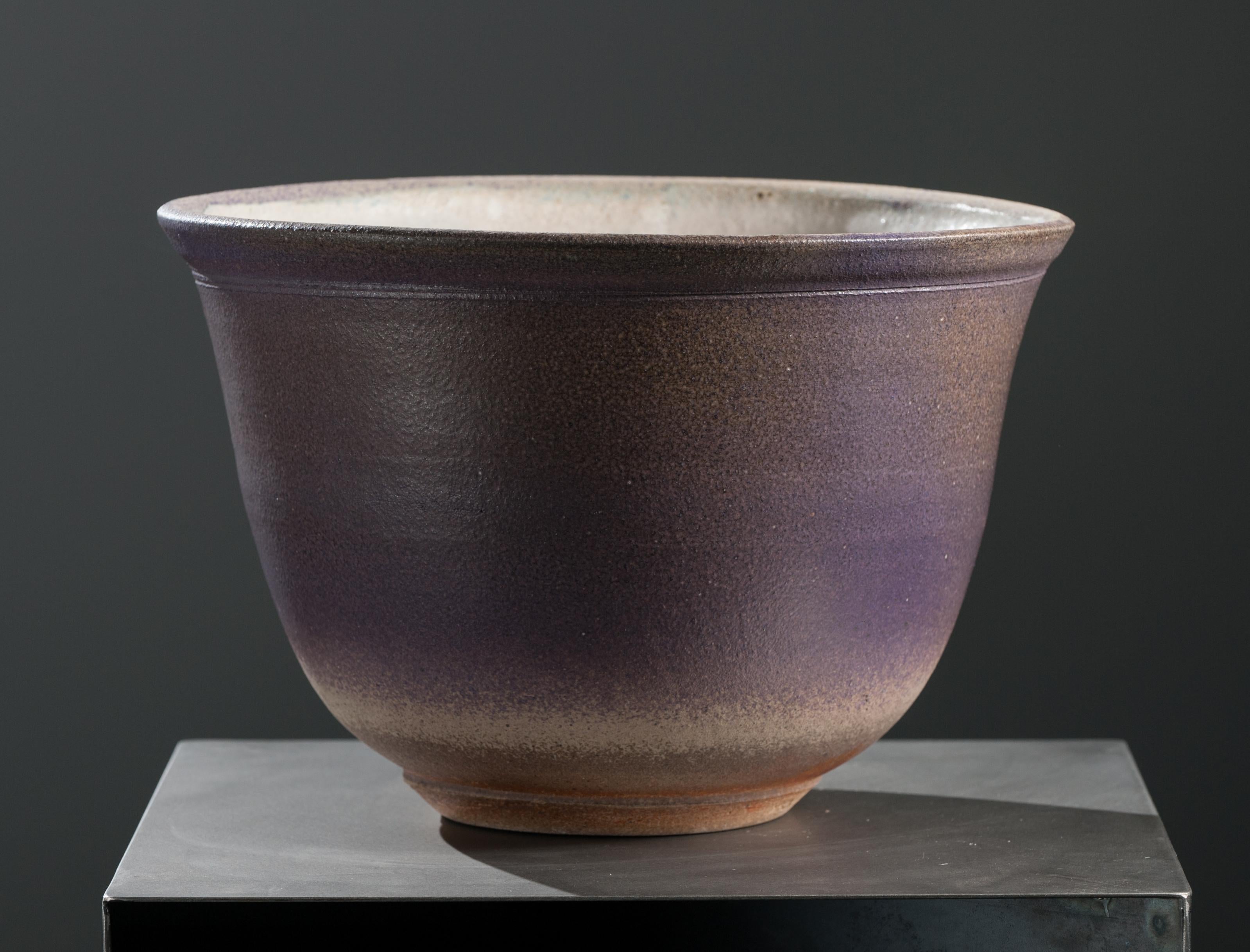 Purple Bowl - Sculpture by Karen Karnes