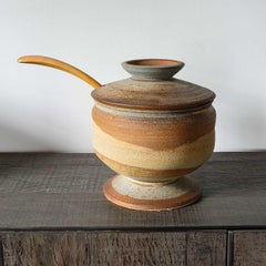 Soup Tureen with Wood Spoon