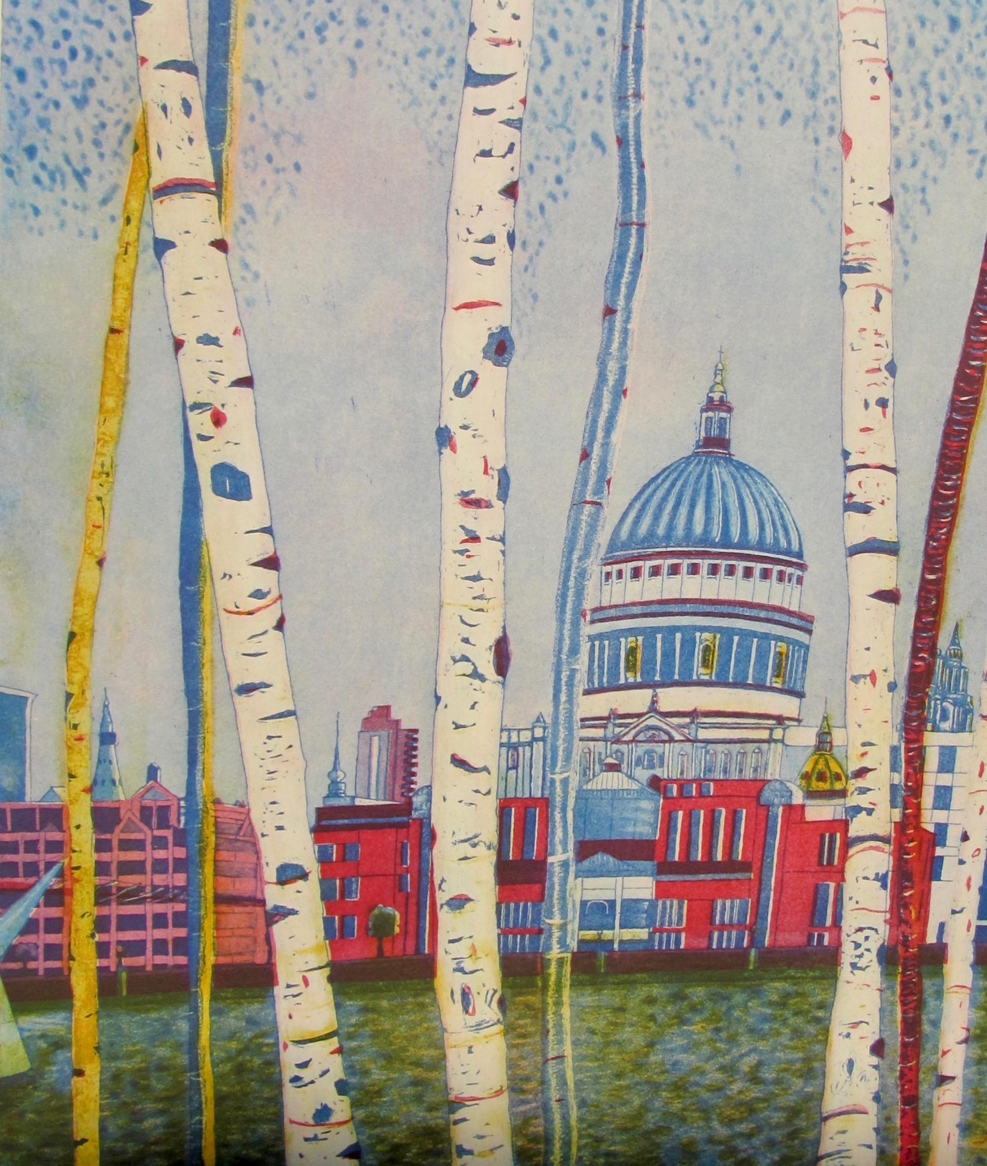 Karen Keogh Landscape Print – St. Pauls von Twilight