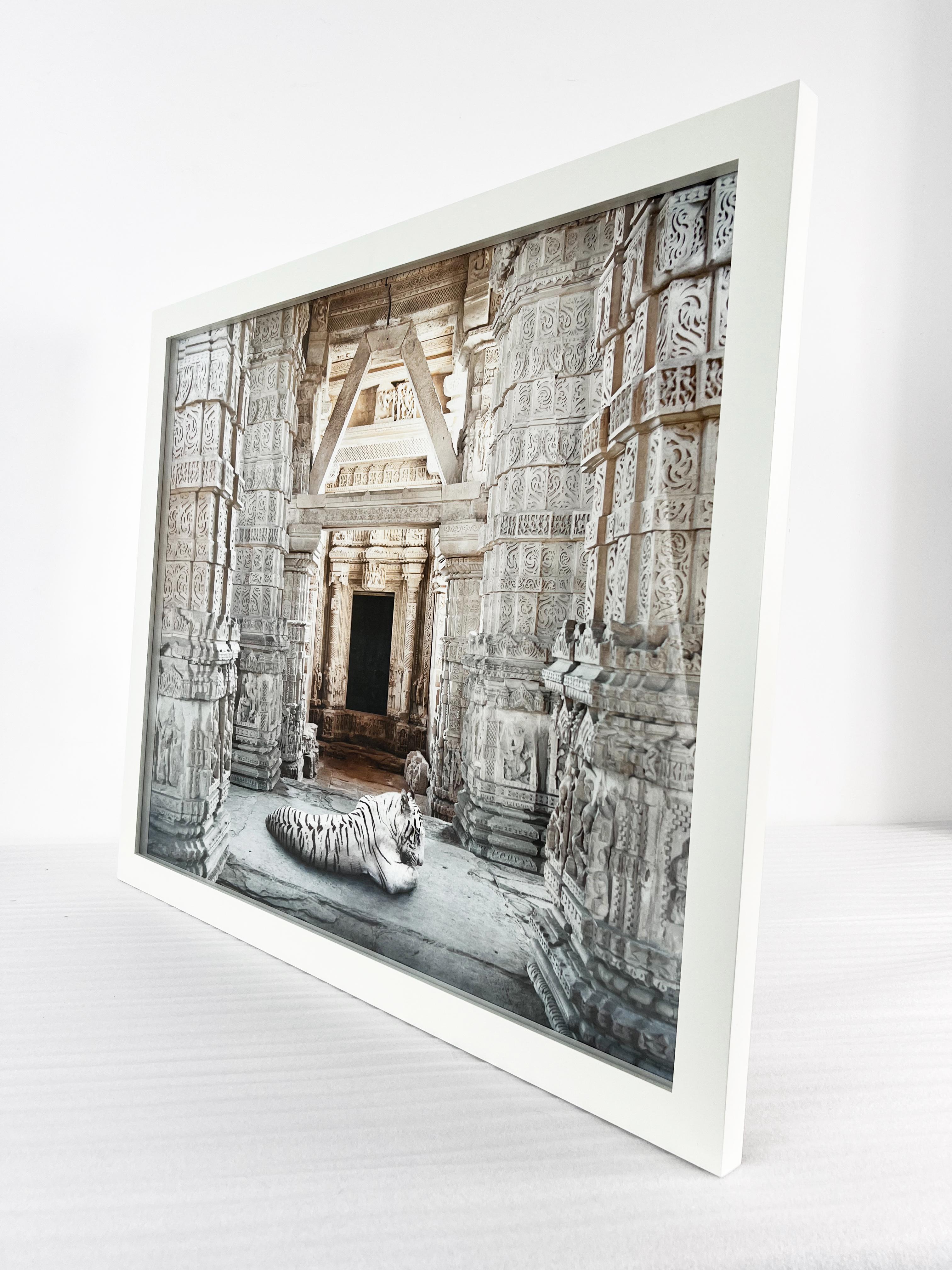 Convertirse en Arihanta, Templo Sahastrabahu, Gwailor - Color Photograph Gris de Karen Knorr