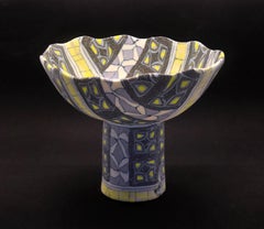 Used 'Cobblestone Nerikomi Bowl' handcrafted, ceramic, porcelain, contemporary, decor