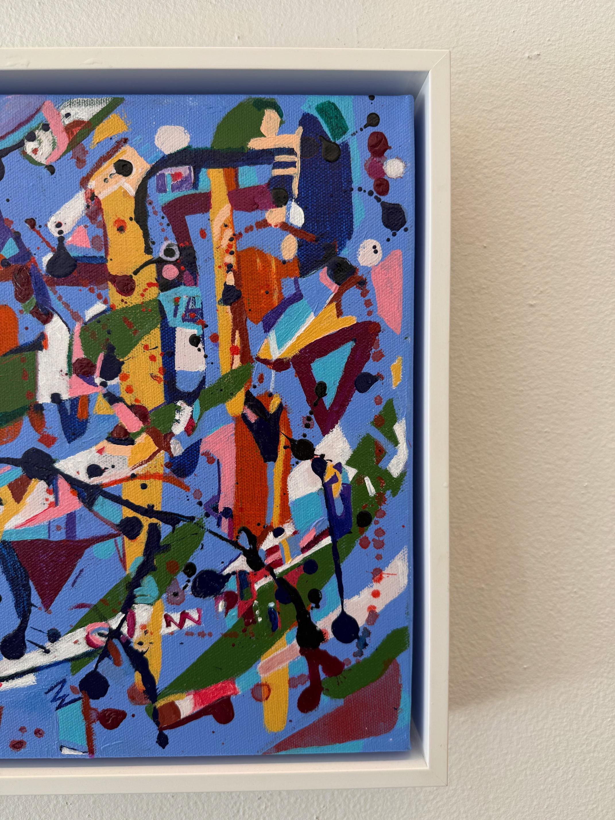 Drums & Fiddles - Purple Abstract Painting by Karen L. Kirshner