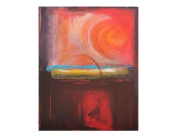 „ „Seduction of Red““ Tiefrotes Gemälde im Rothko-Stil