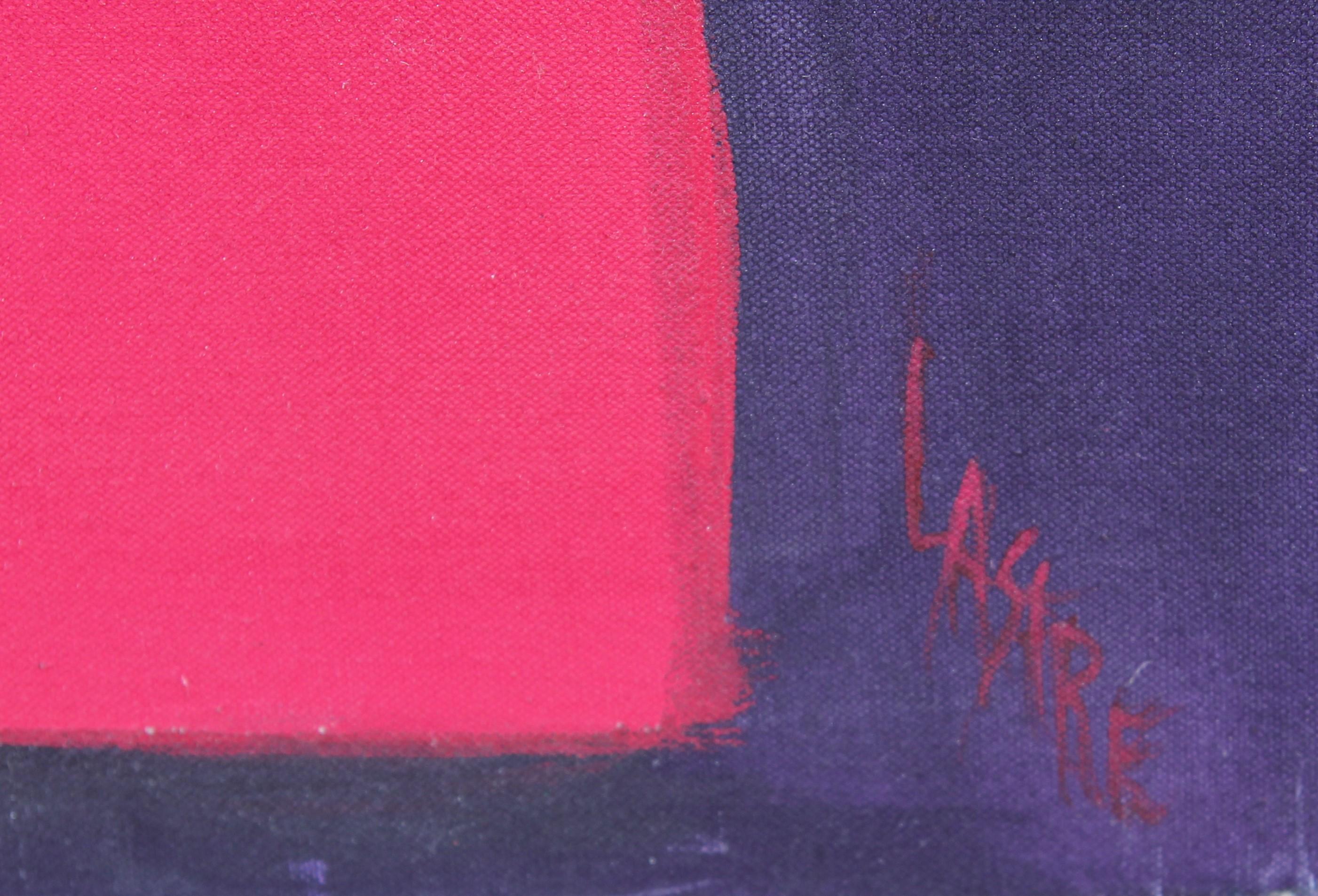 Peinture expressionniste abstraite moderne rouge, orange et bleu marine « Spirit Advisor » en vente 2