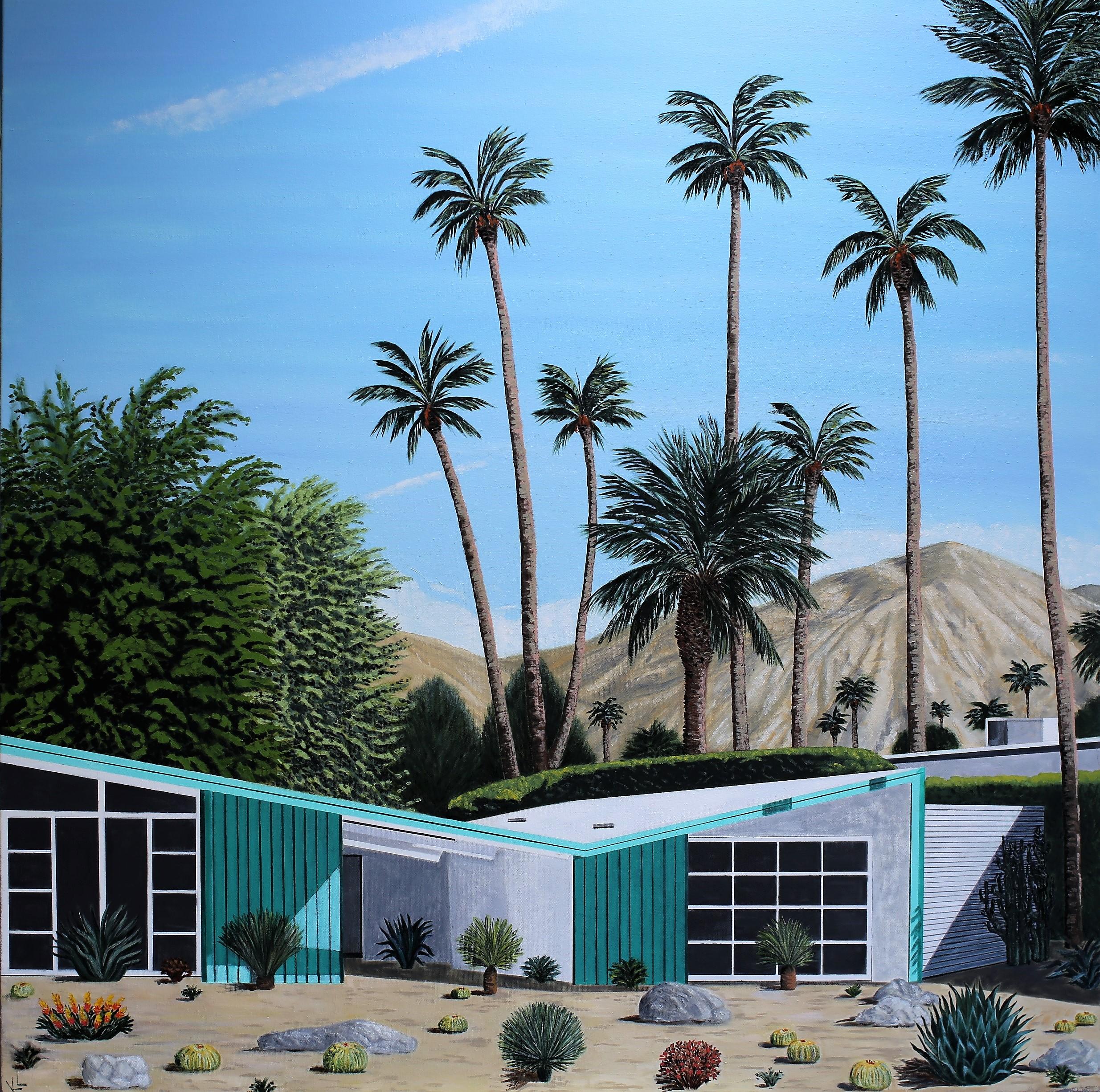 Palma Verde von Karen Lynn, Inneneinrichtung, Architektur, Zeitgenössisch, Hockney 