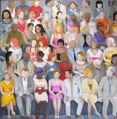 Karen Lynn, Crowd in Vivid Colour 6, Figurative Artwork