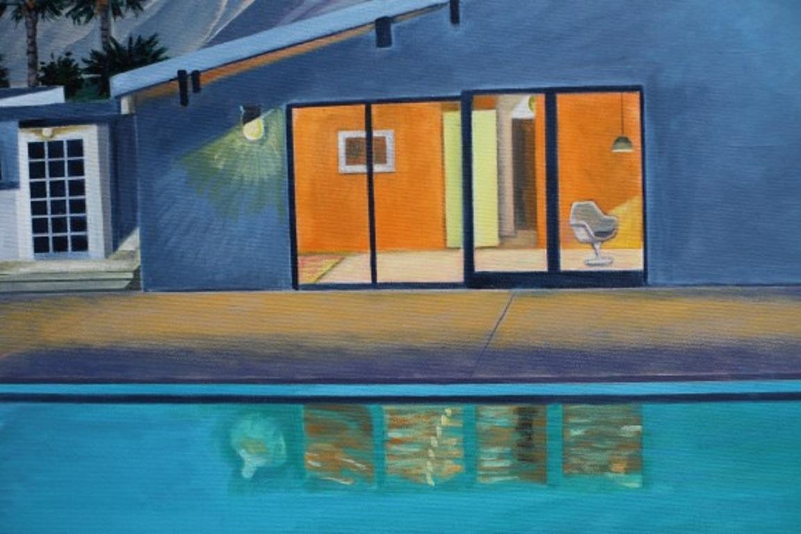 Karen Lynn, Night Swimming, Original landscape painting 3