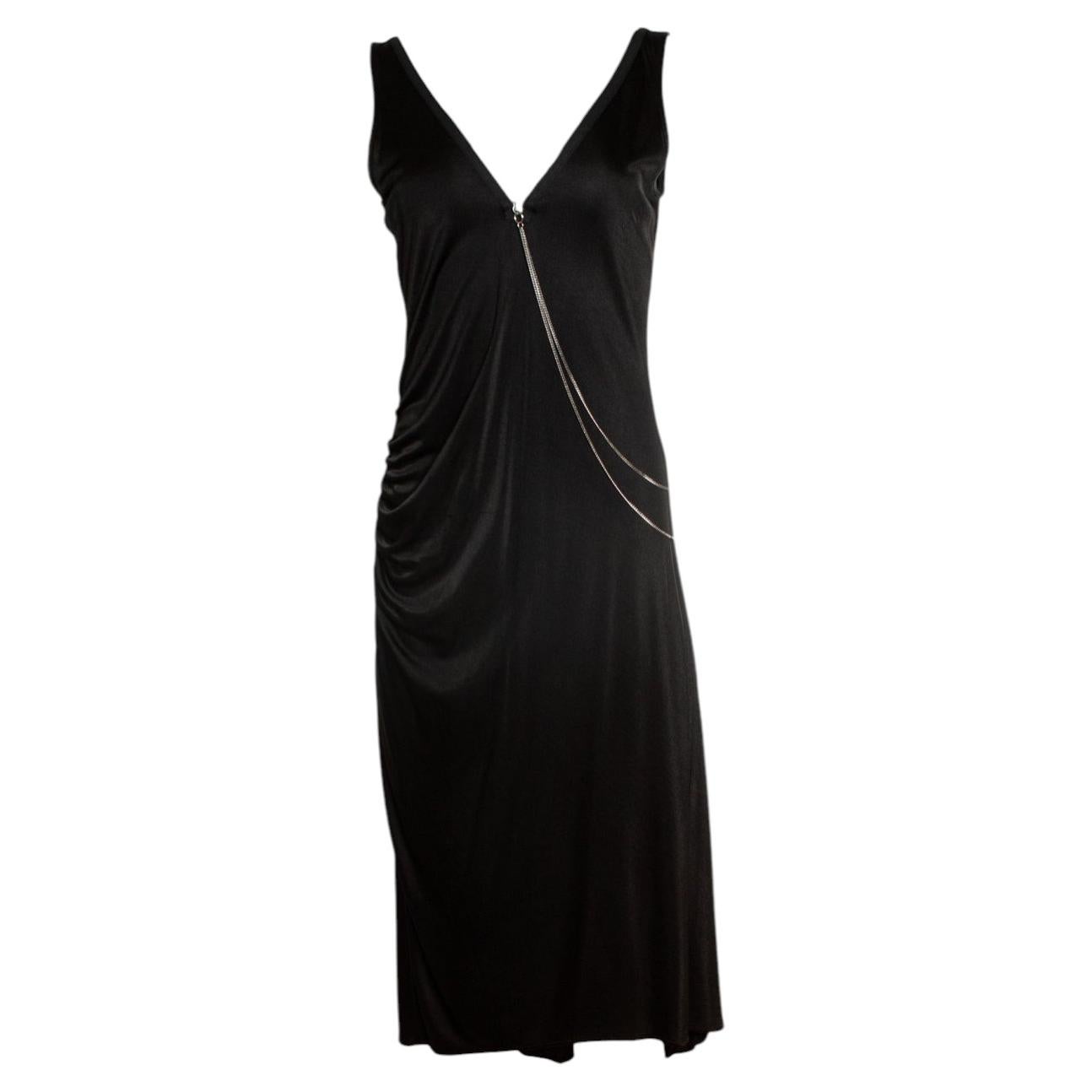 Karen Millen, Black midi dress with chain For Sale